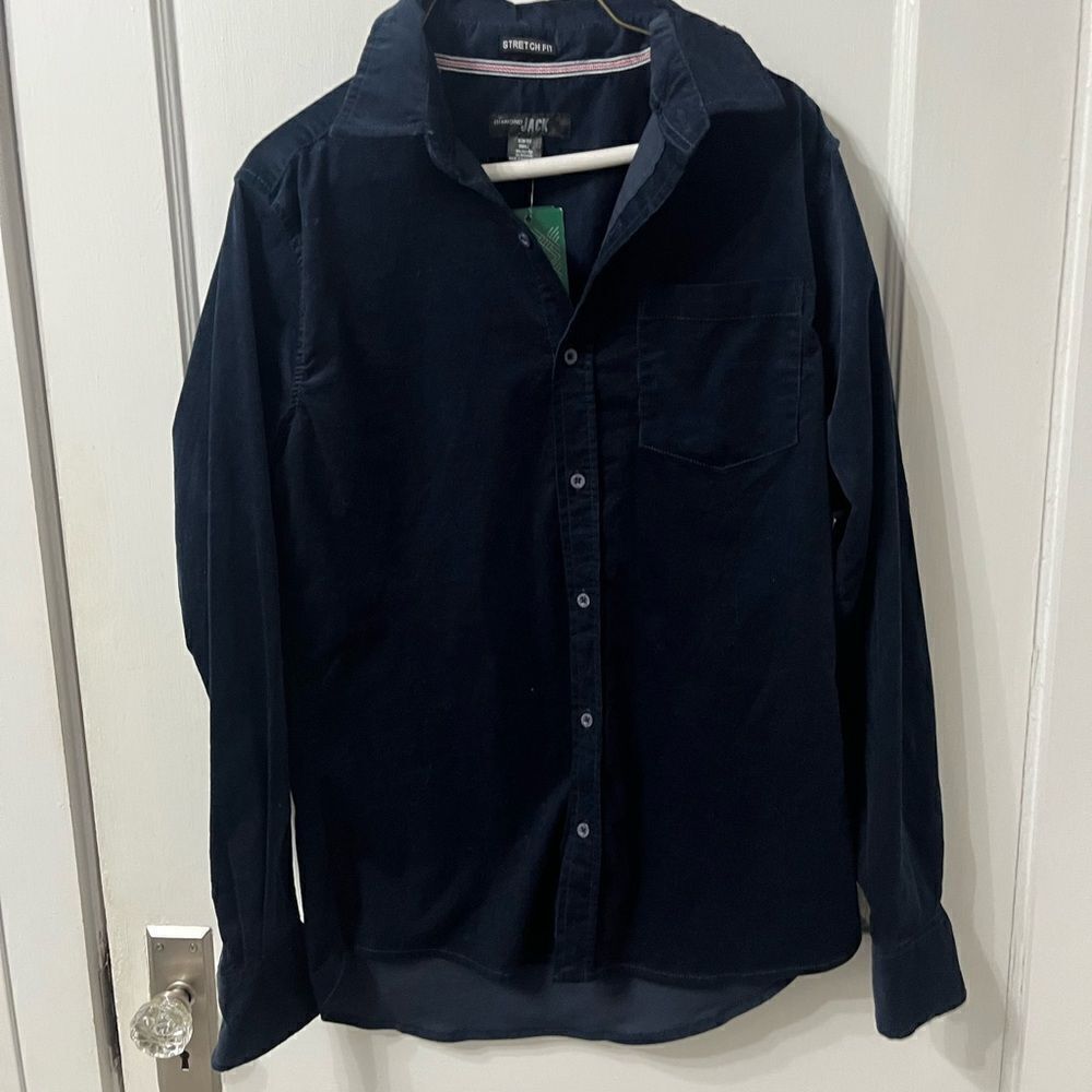 Diamond Supply Co. Blue Casual Button Down Shirt